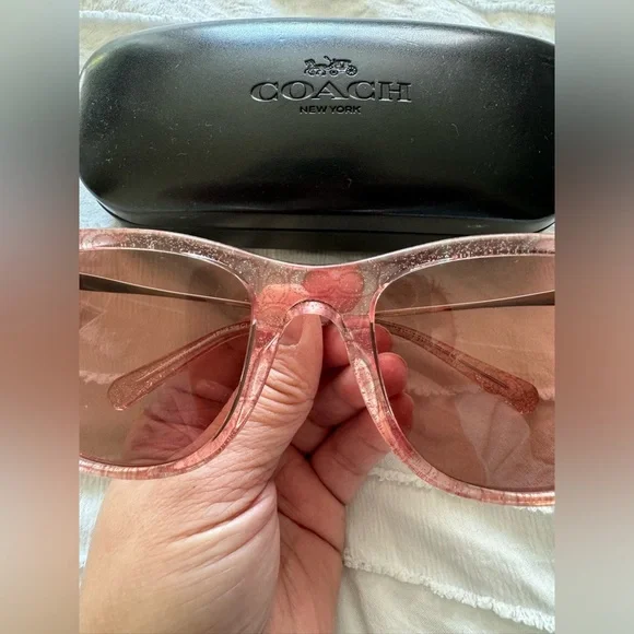 Coach Rose Glitter Sunglasses - Picture 3 of 4